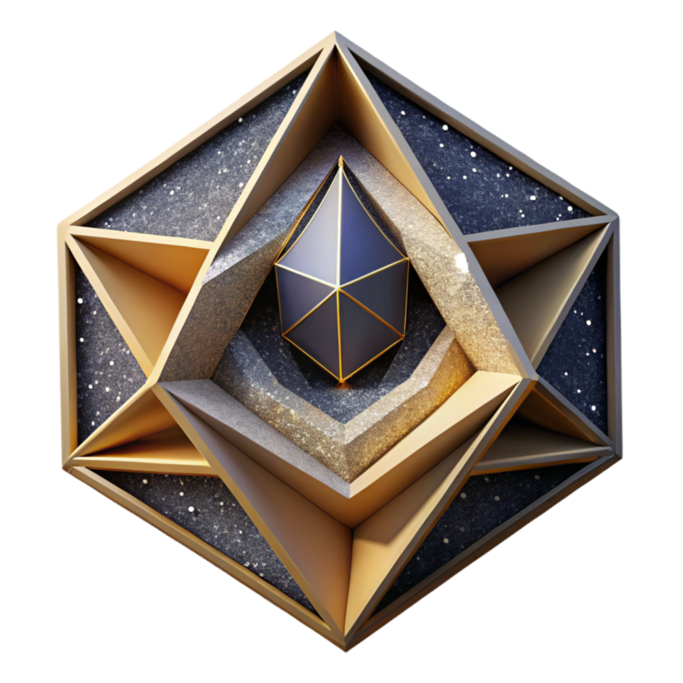 serene modern Modern Geometric Design Cutout with Shadow Detail high resolution png