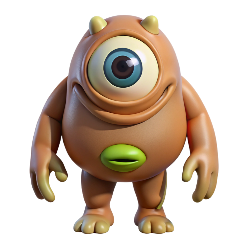 spectacular exemplary Cyclops, one-eyed giant, mythical creature, NO BACKGROUND with Transparent Background. png