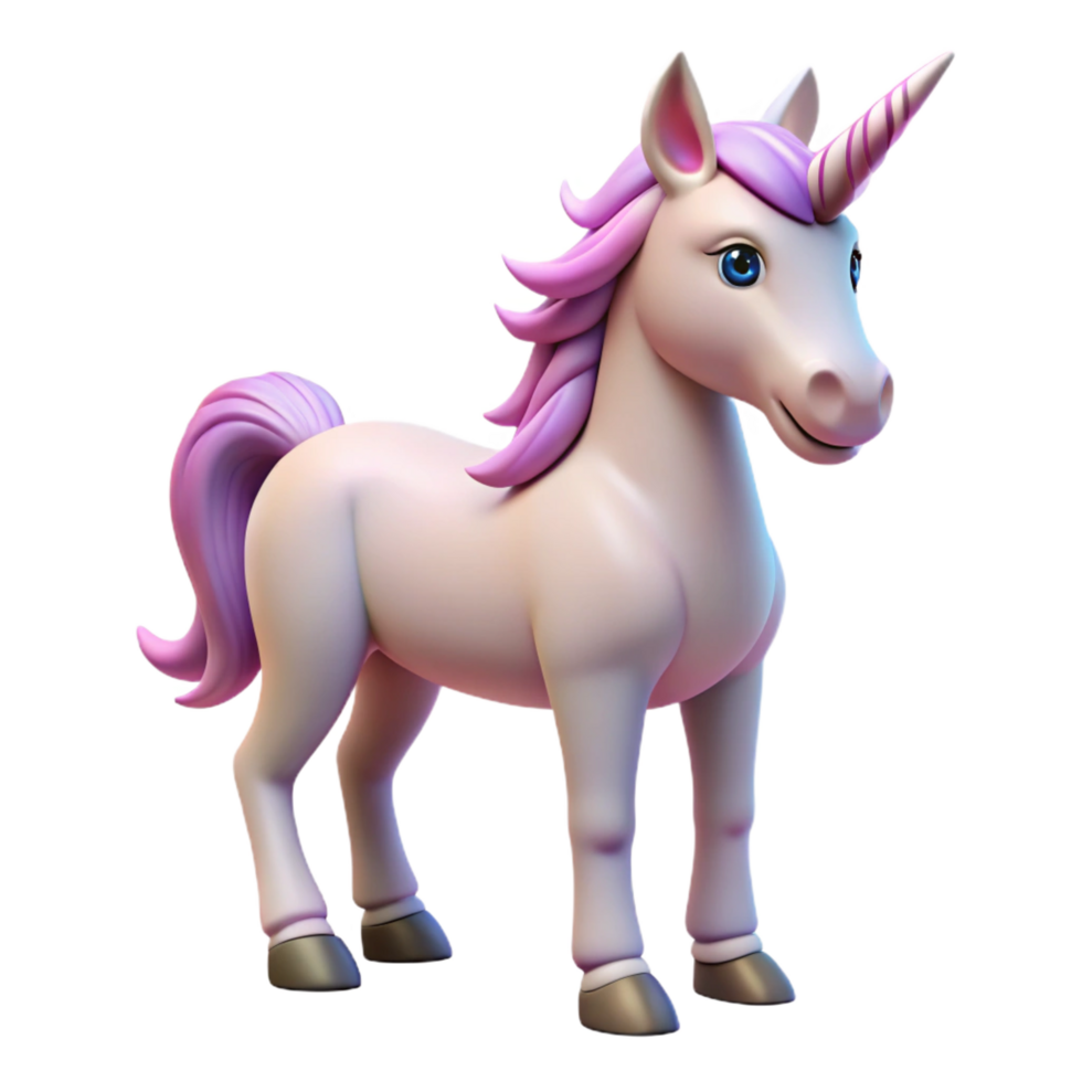 exquisite sought-after Unicorn, mythical horse, single horn, NO BACKGROUND with Transparent Background. png