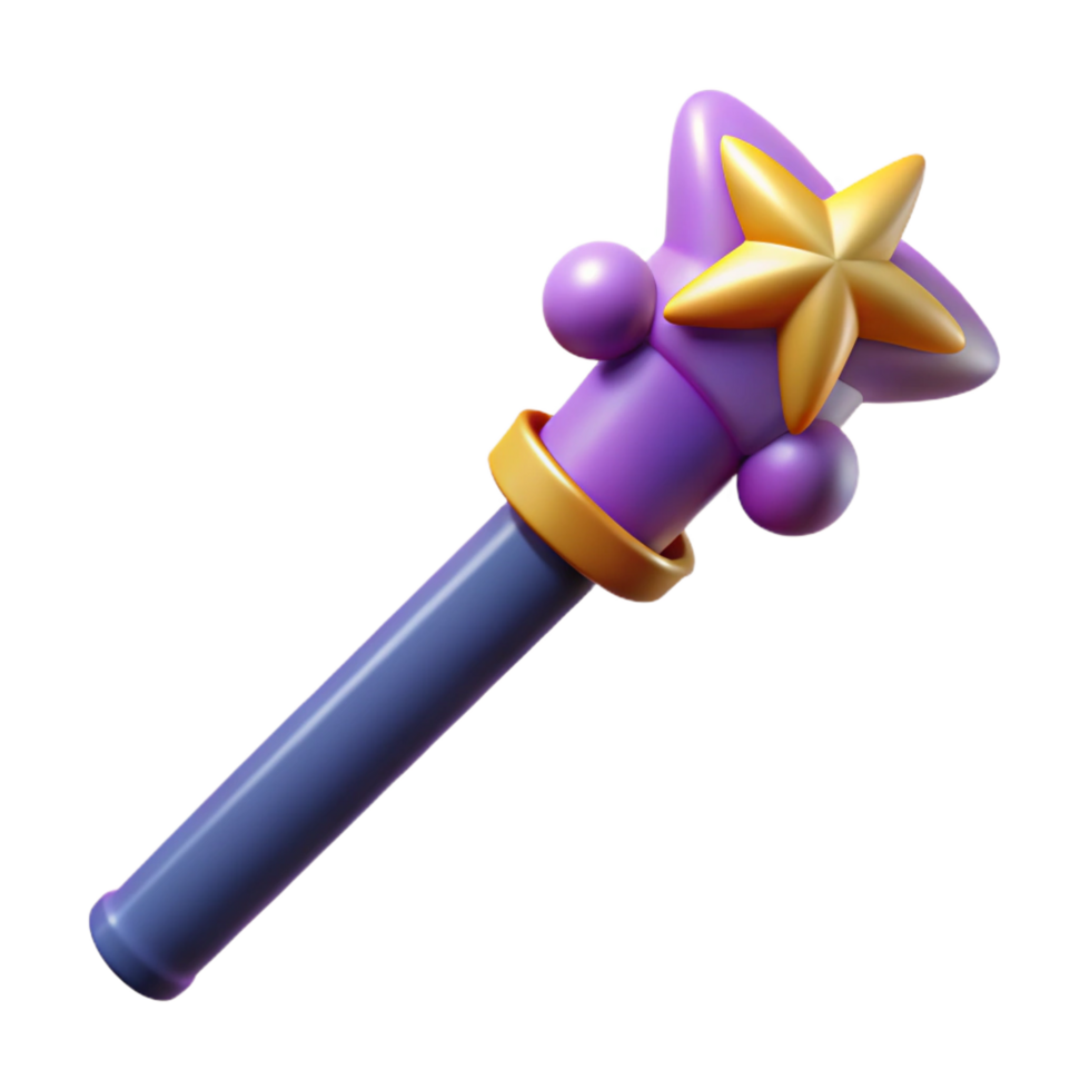 vibrant rare Magic wand, wizard's tool, spellcasting, NO BACKGROUND with Transparent Background. png