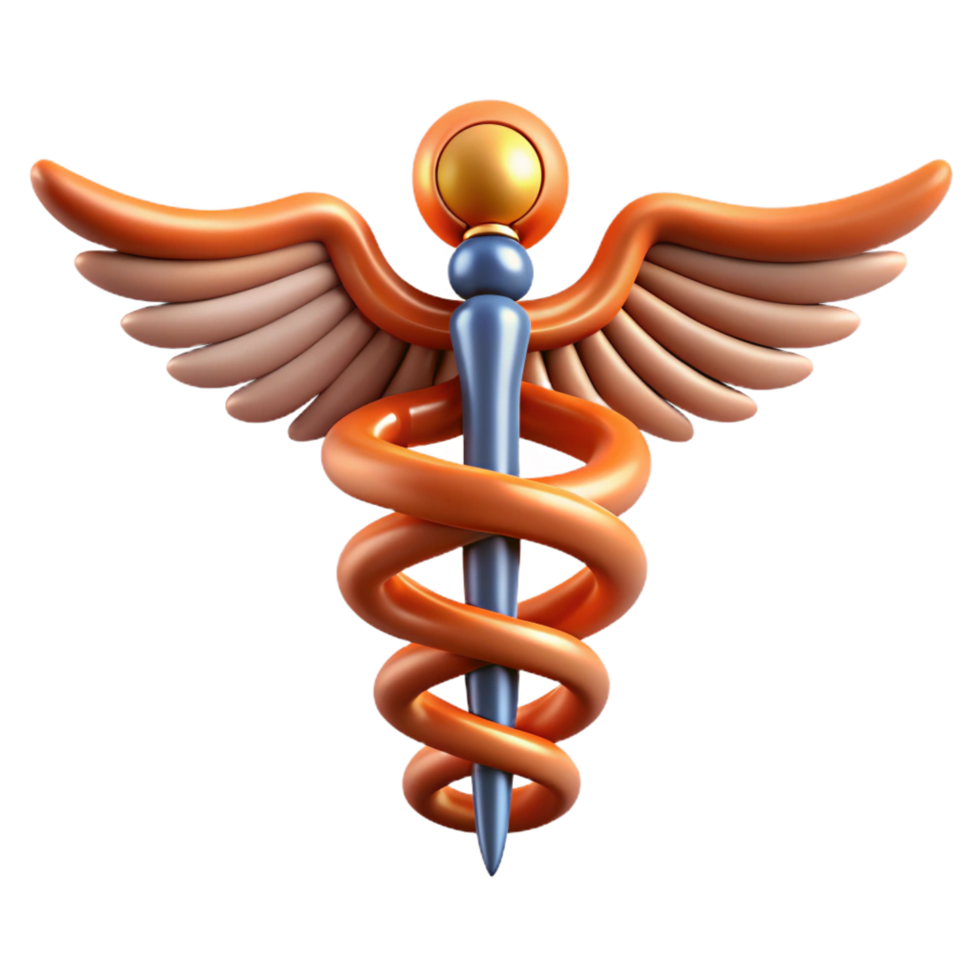 sought-after abstract Caduceus, symbol of Hermes, healing and commerce, NO BACKGROUND with Transparent Background. gallery standard png