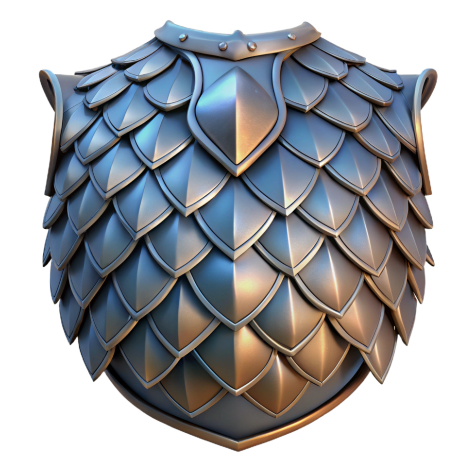 exemplary creative Dragon scale, protective armor, mythical material, NO BACKGROUND with Transparent Background. crisp png