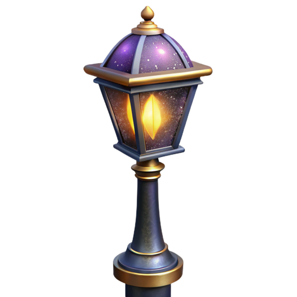 magnificent vintage Modern Street Lamp Post Night Lighting Isolated original png