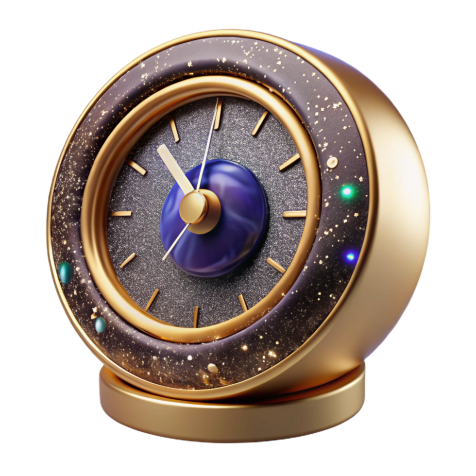 stunning vintage Modern Table Clock with Sleek Design Isolated high resolution png