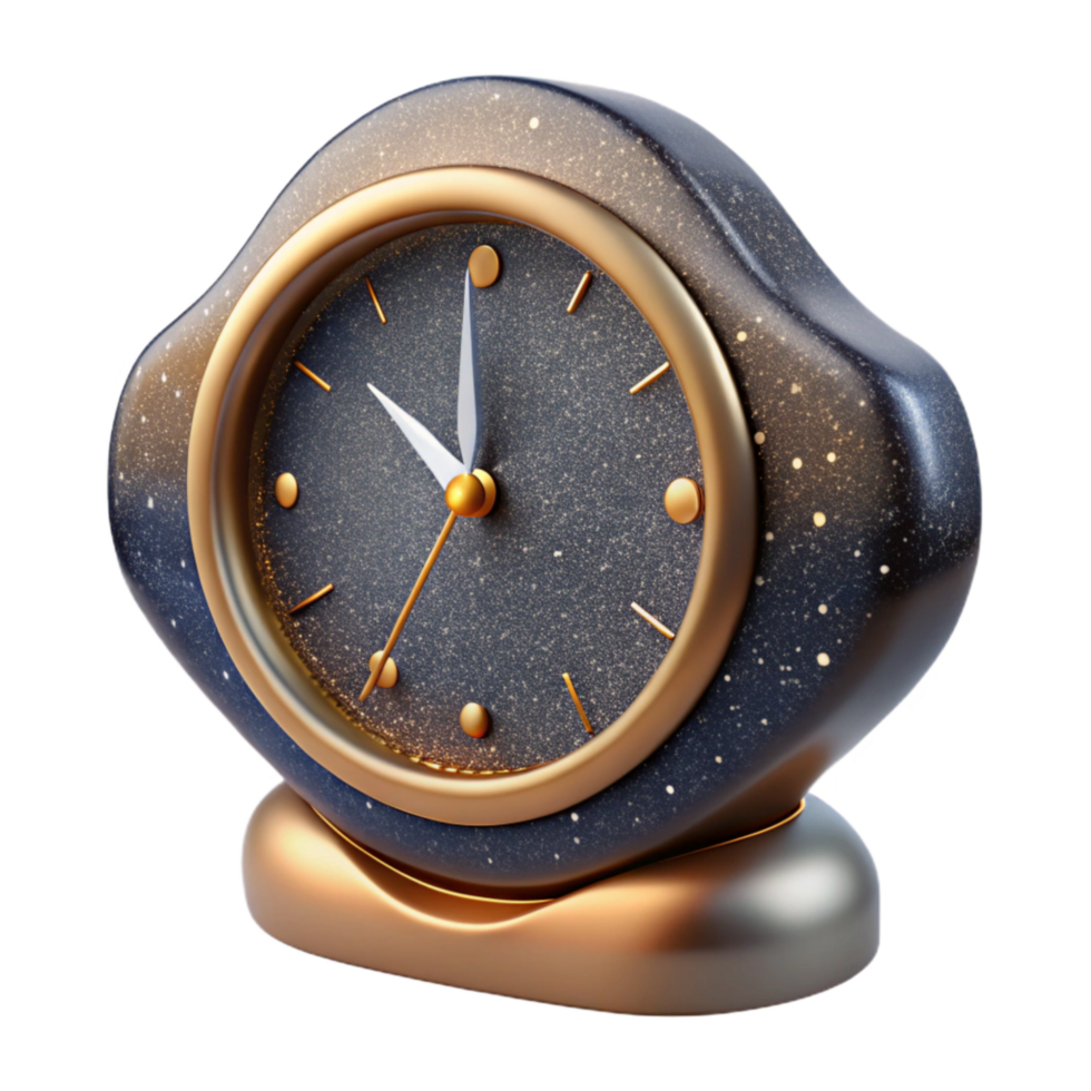 elegant vintage Modern Table Clock with Sleek Design Isolated high resolution png