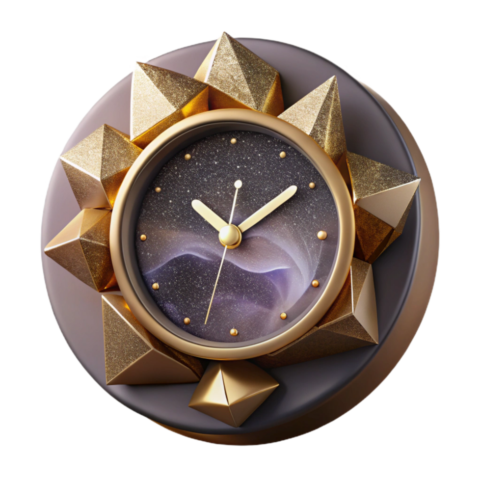 stunning abstract Modern Wall Clock Minimalist Design Isolated professional png