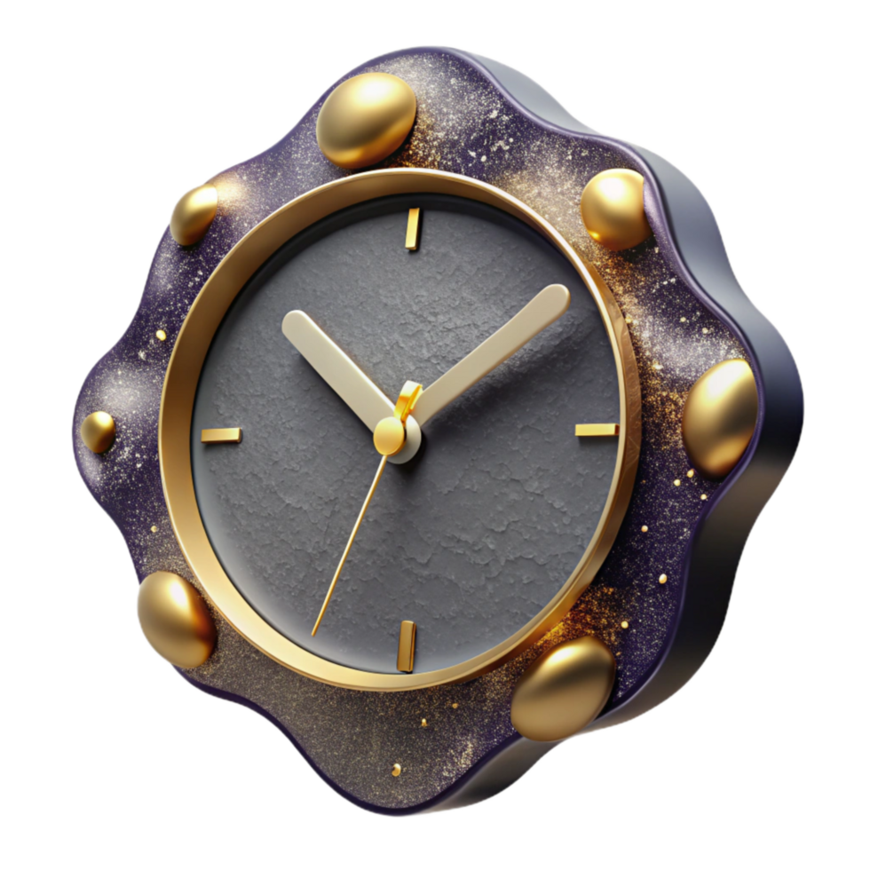 magnificent minimalist Modern Wall Clock with Second Hand Isolated original png