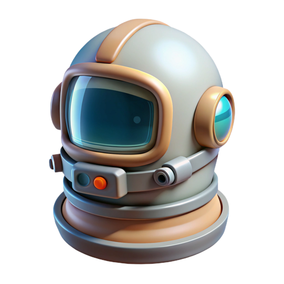 vibrant coveted Advanced spacesuit helmet with a HUD display. NO BACKGROUND with Transparent Background. png
