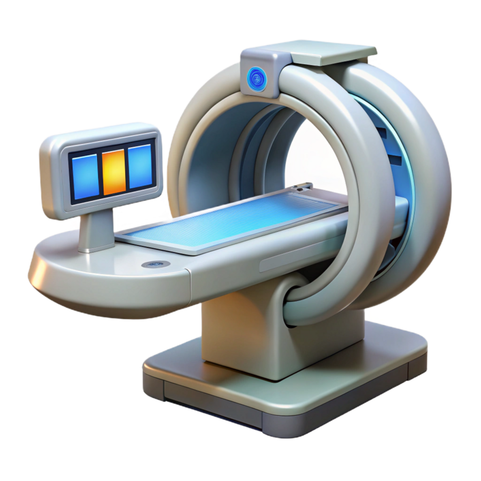 wonderful dynamic urban Advanced medical scanner with multiple probes and displays. NO BACKGROUND with Transparent Background. crisp png