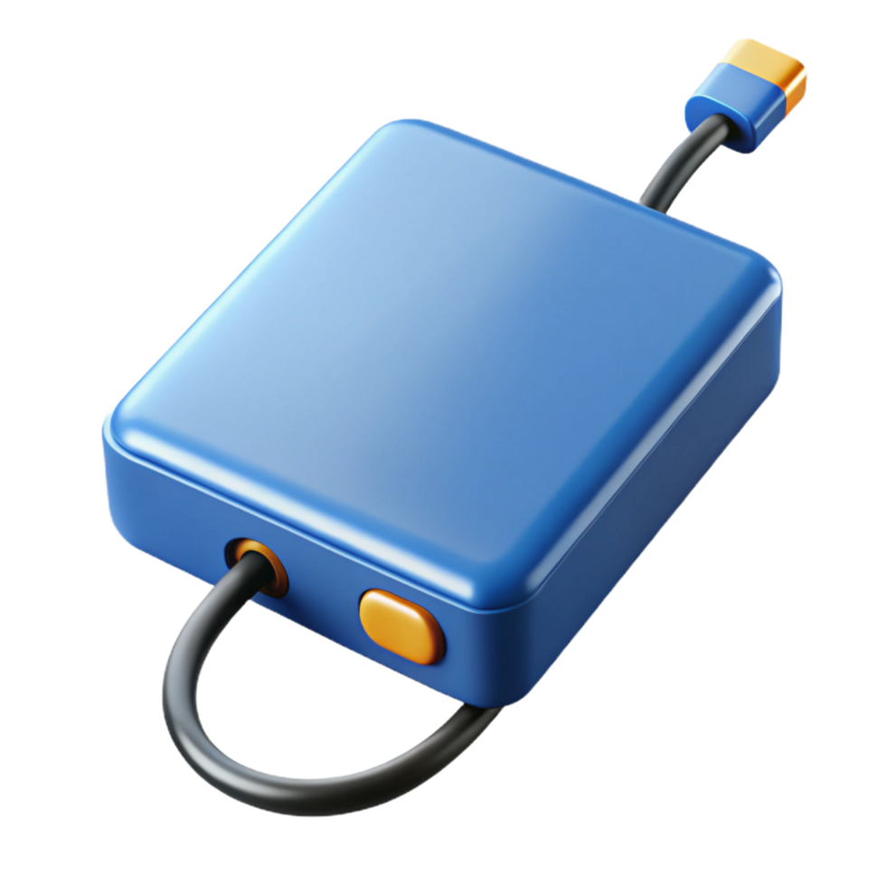 memorable vintage An external hard drive, portable. NO BACKGROUND with Transparent Background. precision png