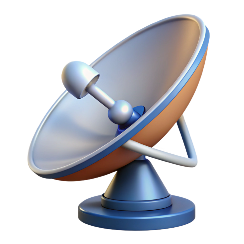 melancholic magnificent A satellite dish, parabolic antenna. NO BACKGROUND with Transparent Background. perfect clarity png