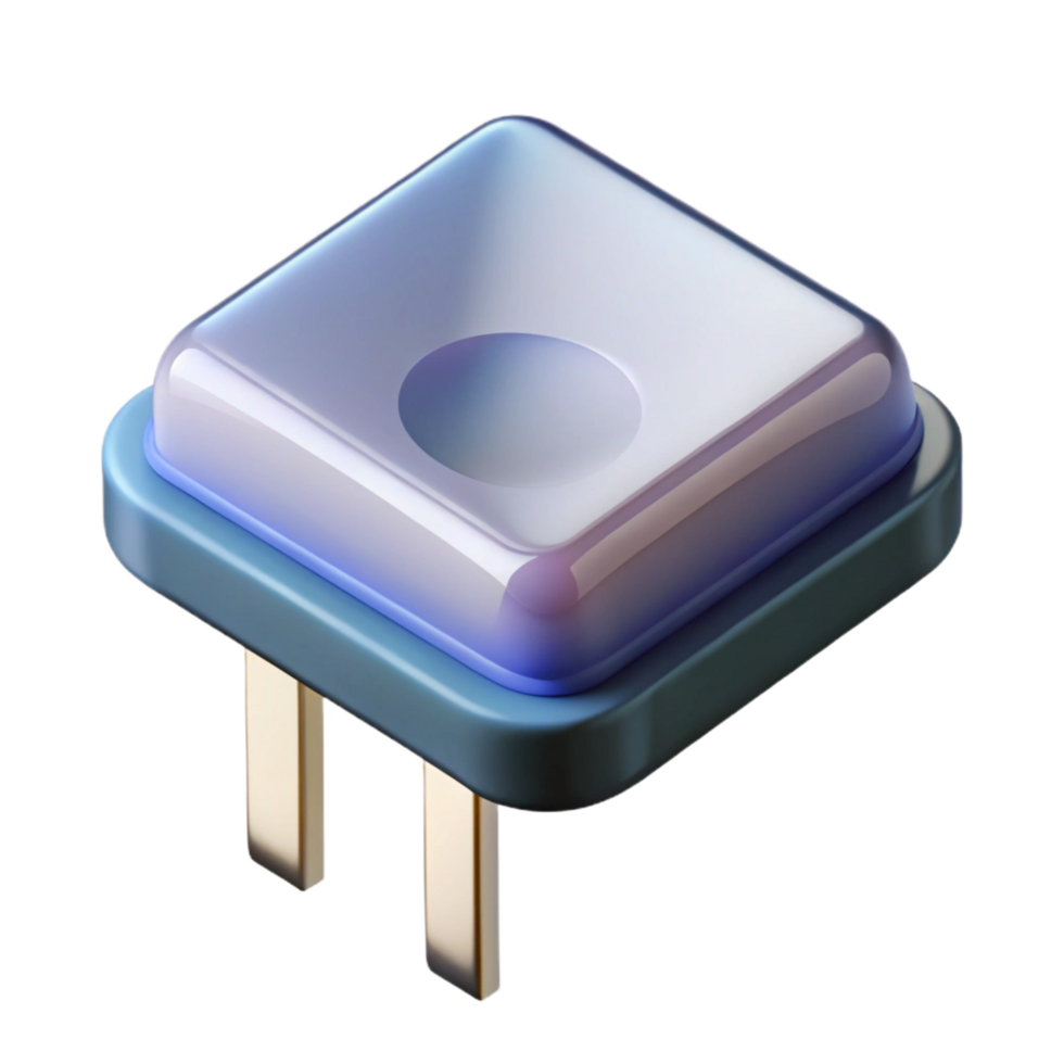 gorgeous energetic creative A single transistor, close-up. NO BACKGROUND with Transparent Background. ultra HD png