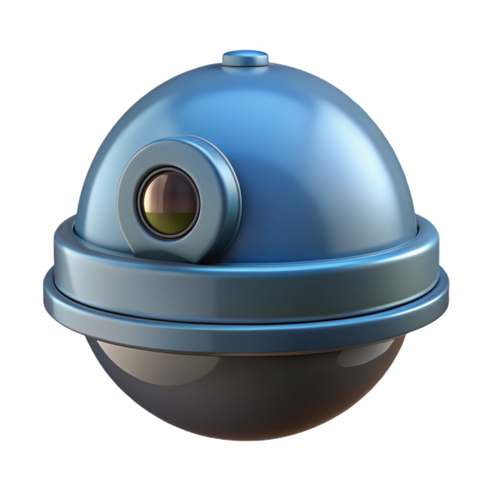 bold enchanting A security camera, dome style. NO BACKGROUND with Transparent Background. artisan png