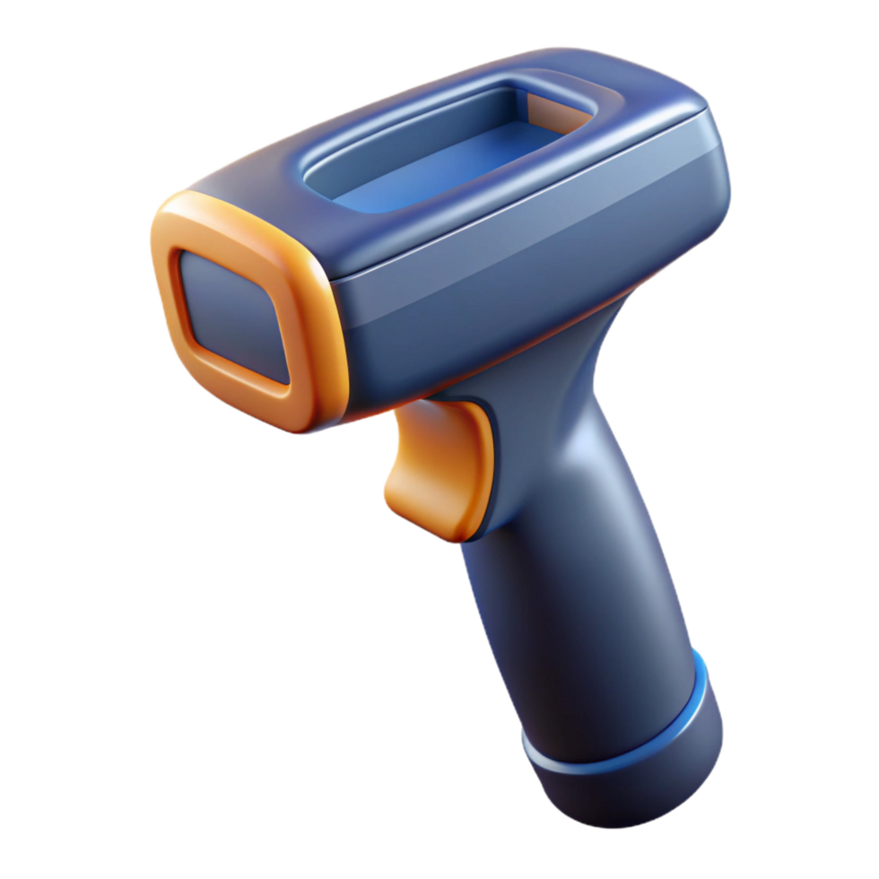 sumptuous exemplary A barcode scanner, handheld device. NO BACKGROUND with Transparent Background. png