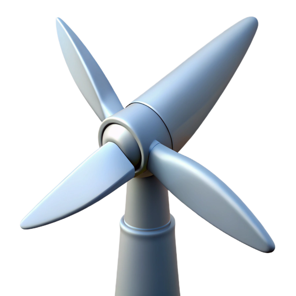 dramatic extraordinary A wind turbine blade, close-up. NO BACKGROUND with Transparent Background. masterfully captured png