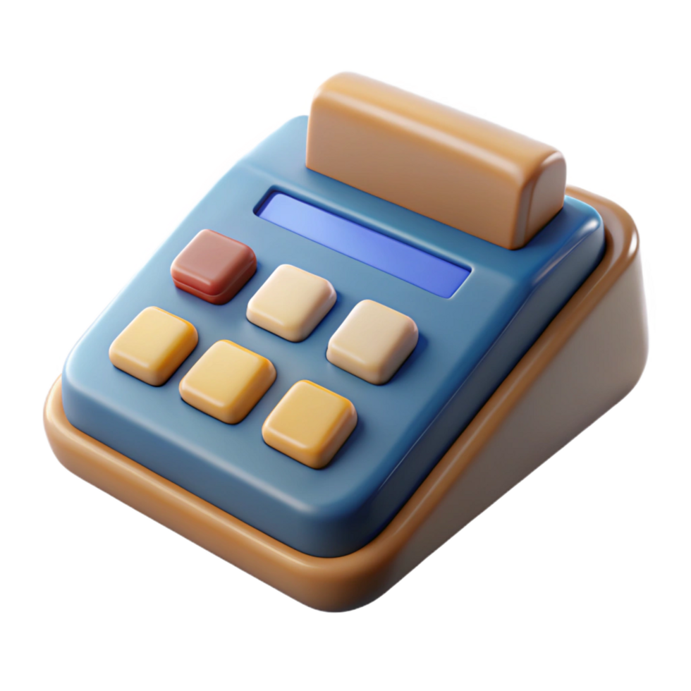 sought-after impressionist A vintage calculator, electronic device. NO BACKGROUND with Transparent Background. precision png