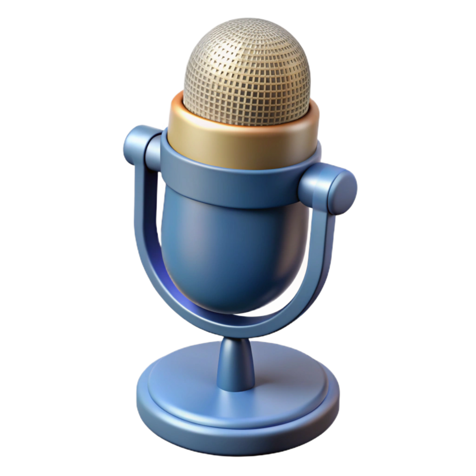 spectacular inspired A microphone, studio quality. NO BACKGROUND with Transparent Background. png