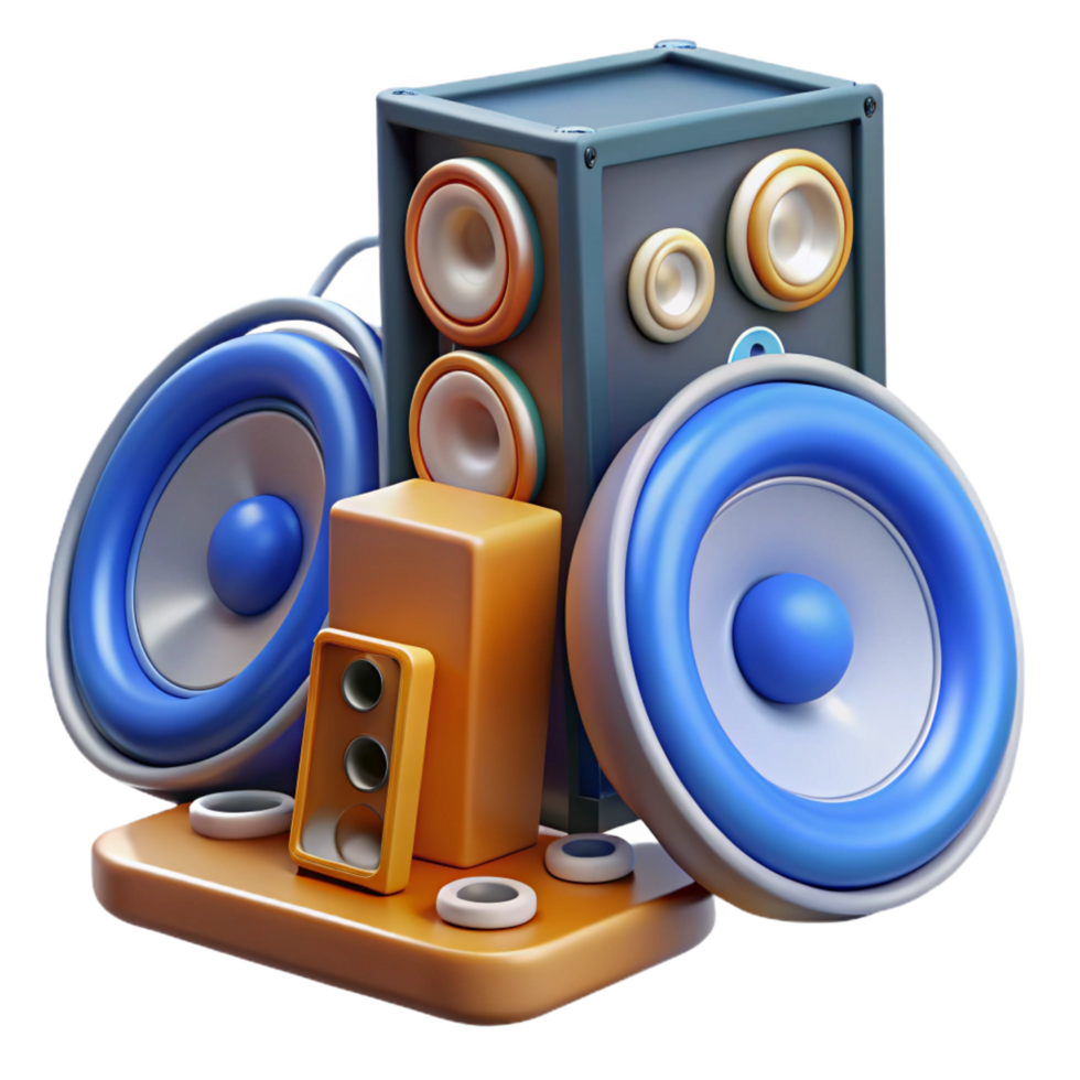 glorious peaceful artistic A speaker, audio equipment. NO BACKGROUND with Transparent Background. exclusive png
