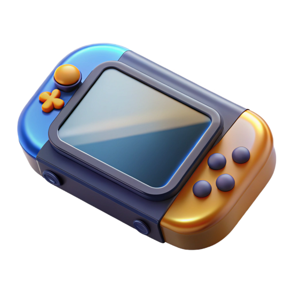 exquisite coastal A game console, modern design. NO BACKGROUND with Transparent Background. 8K png