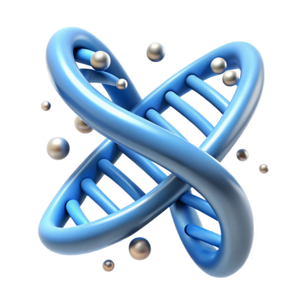 glorious energetic industrial A stylized DNA double helix made of light particles. NO BACKGROUND with Transparent Background. 8K png