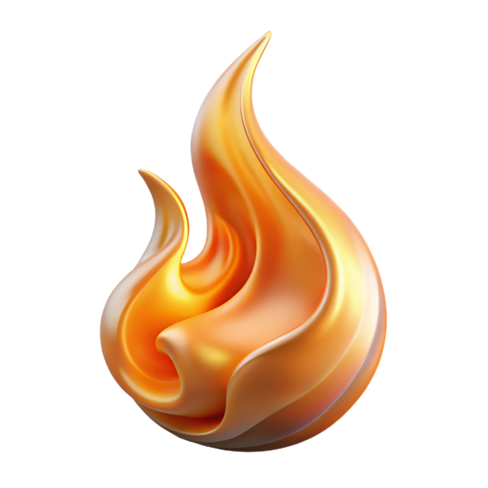 acclaimed bohemian A single, burning flame with abstract, swirling patterns. NO BACKGROUND with Transparent Background. high resolution png