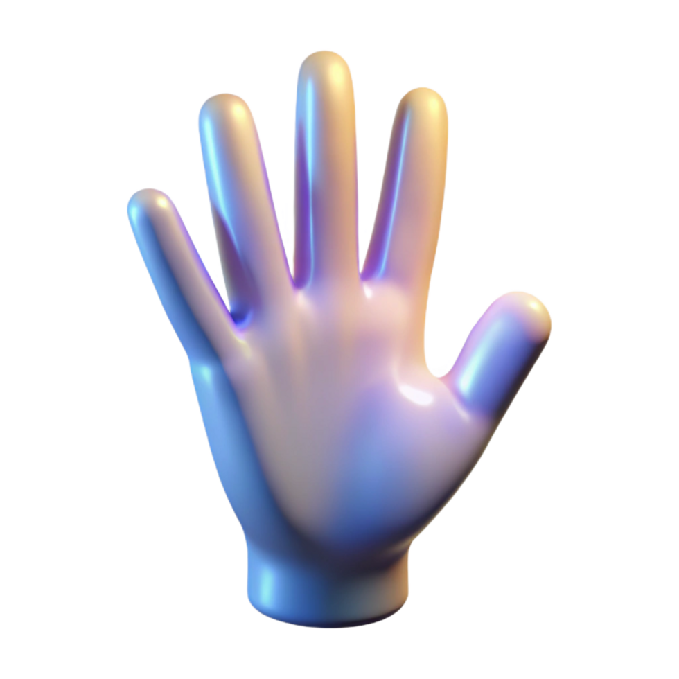 energetic hypnotic A single, stylized hand reaching upwards, made of light. NO BACKGROUND with Transparent Background. exclusive png