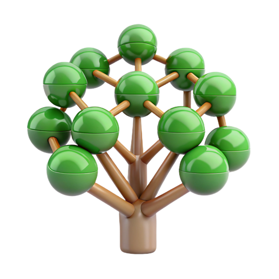 immaculate joyful tropical A single, stylized tree made of interconnected lines. NO BACKGROUND with Transparent Background. elite png