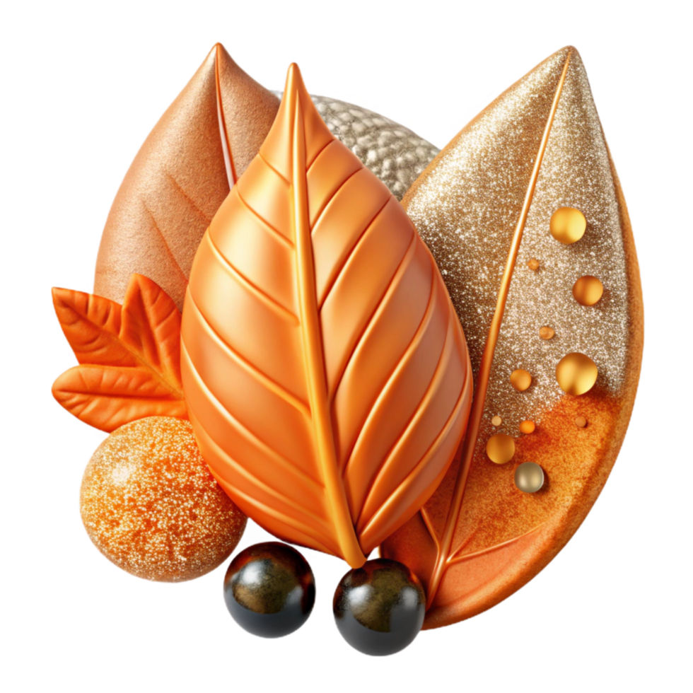 impressive traditional Orange Dried Leaf Collection Transparent Background png