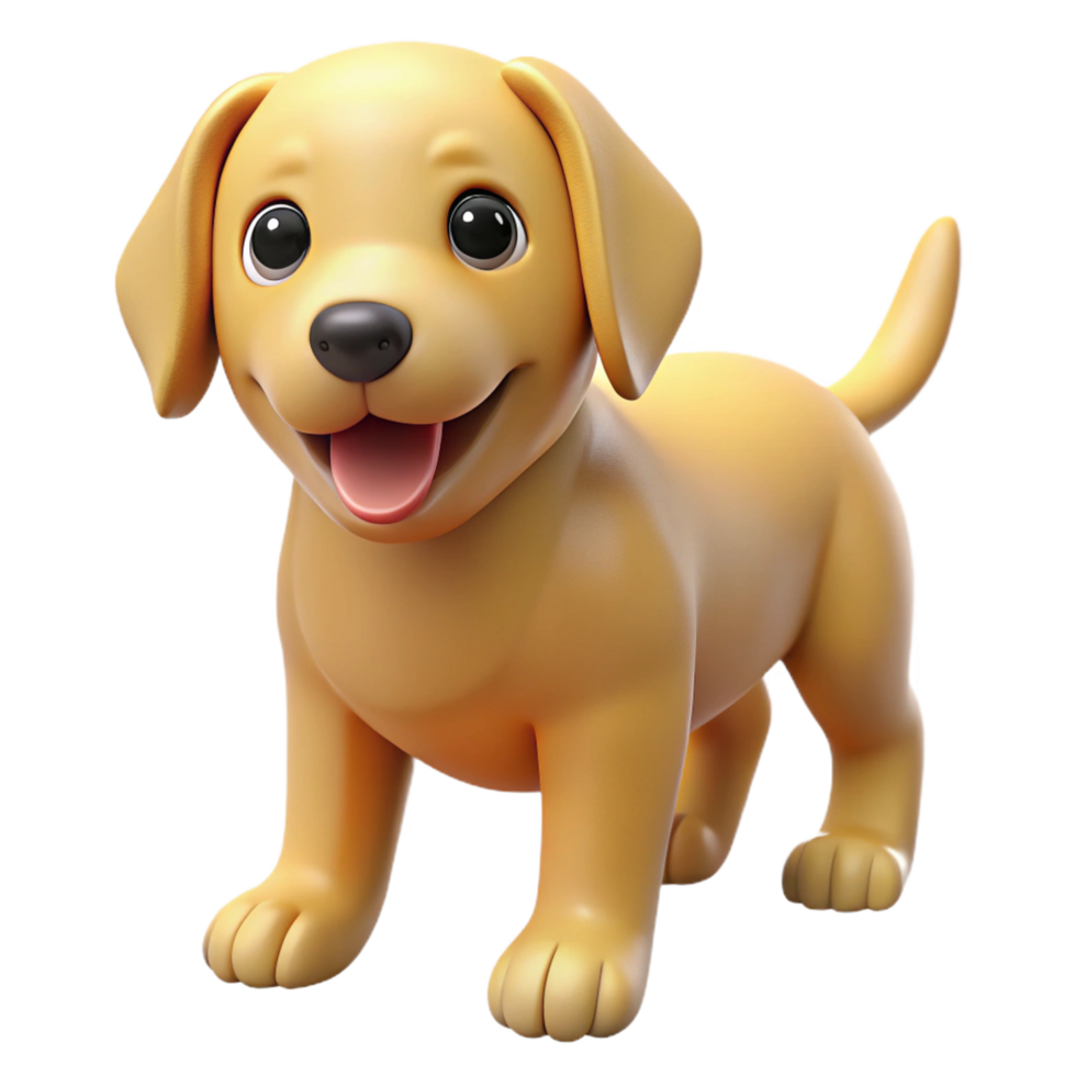 exquisite dreamy futuristic A playful golden retriever puppy, NO BACKGROUND with Transparent Background. high resolution png