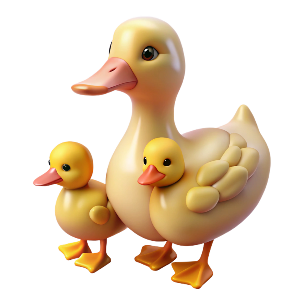 spectacular timeless A duck with ducklings, NO BACKGROUND with Transparent Background. png