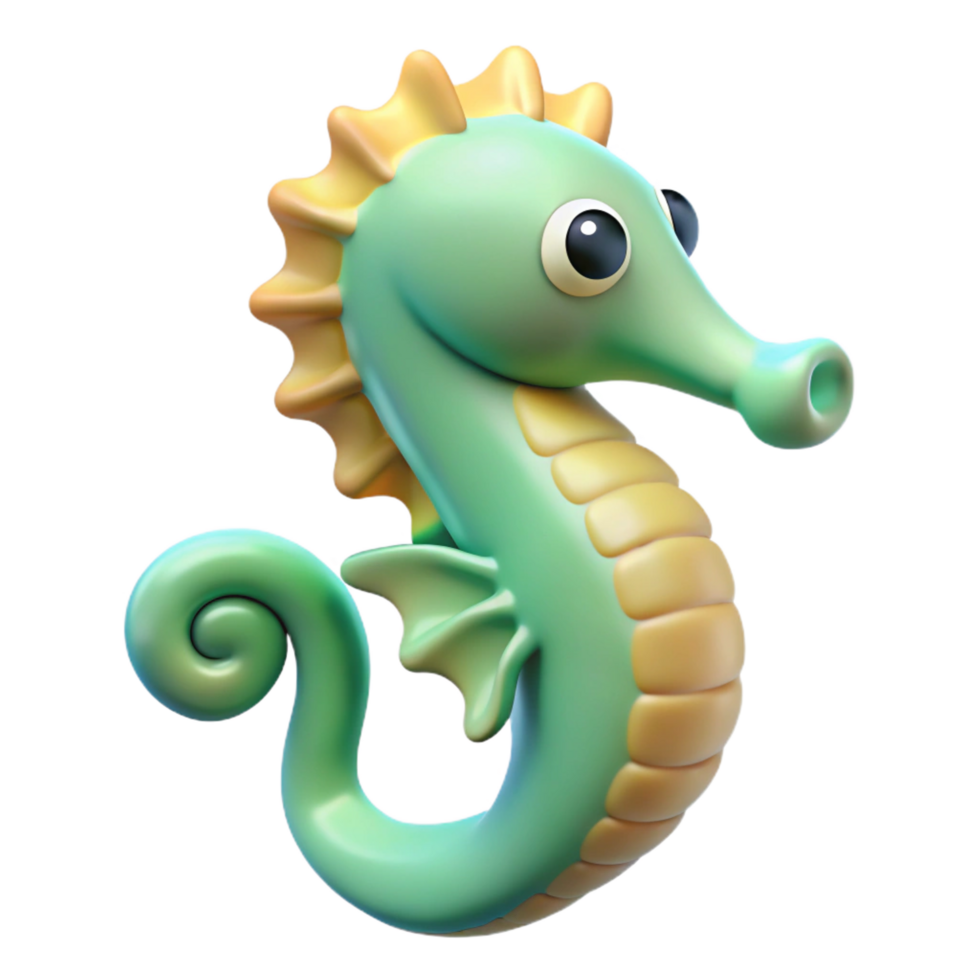 sought-after impressionist A seahorse, NO BACKGROUND with Transparent Background. high quality png