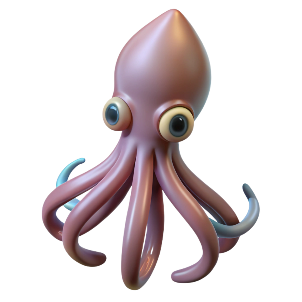 breathtaking standout A squid, NO BACKGROUND with Transparent Background. png