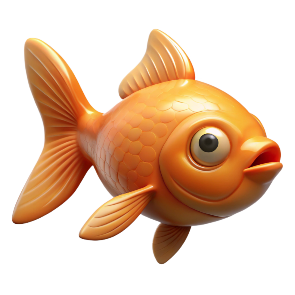 majestic victorian A goldfish, NO BACKGROUND with Transparent Background. precision png