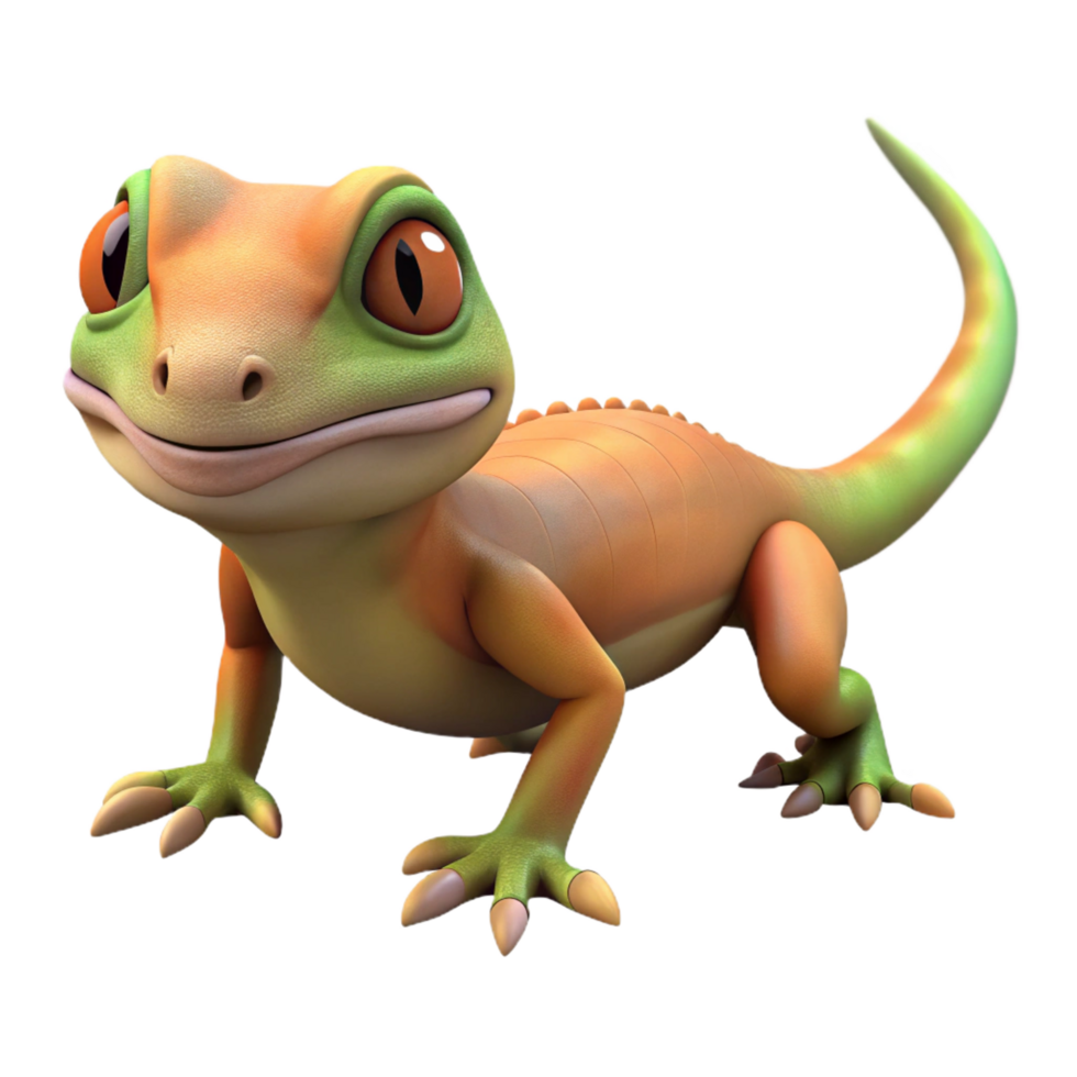 dreamy elegant A lizard, NO BACKGROUND with Transparent Background. crisp png