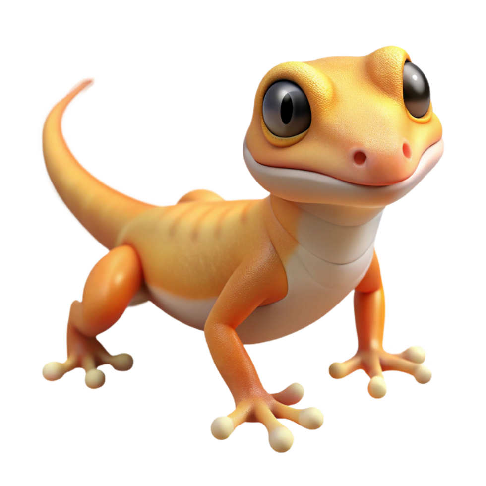 magnificent industrial A gecko, NO BACKGROUND with Transparent Background. masterfully captured png