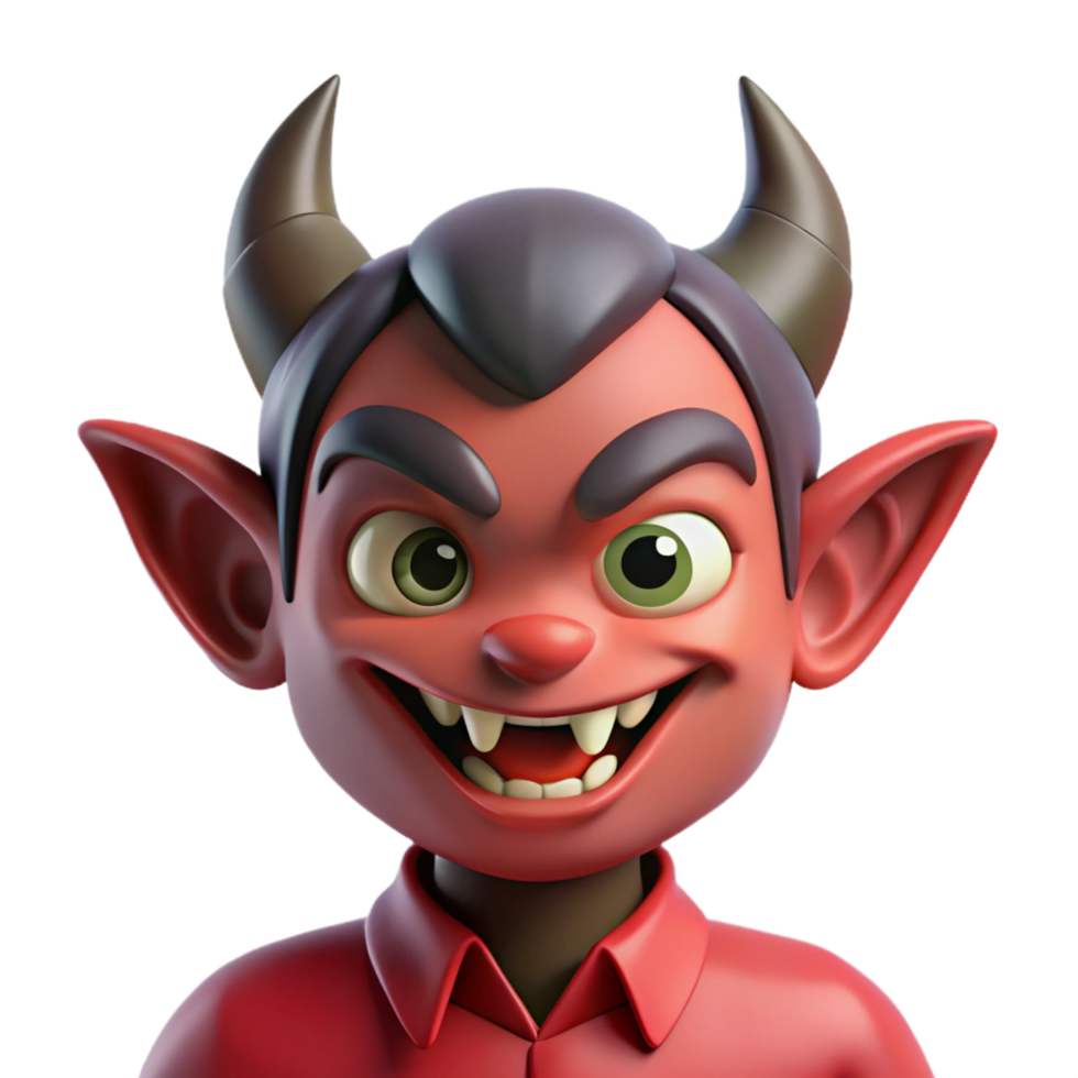 majestic coveted A mischievous imp, grinning wickedly. NO BACKGROUND with Transparent Background. png