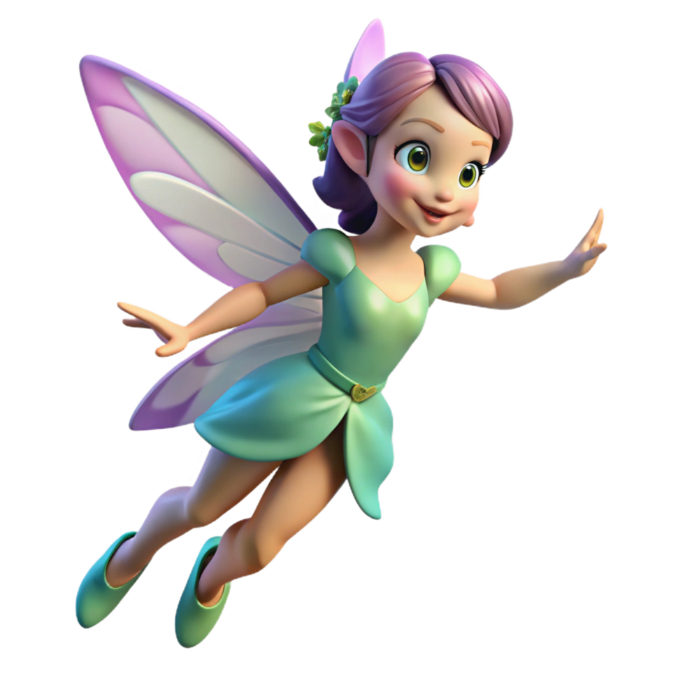 splendid signature A whimsical fairy, fluttering its wings. NO BACKGROUND with Transparent Background. png