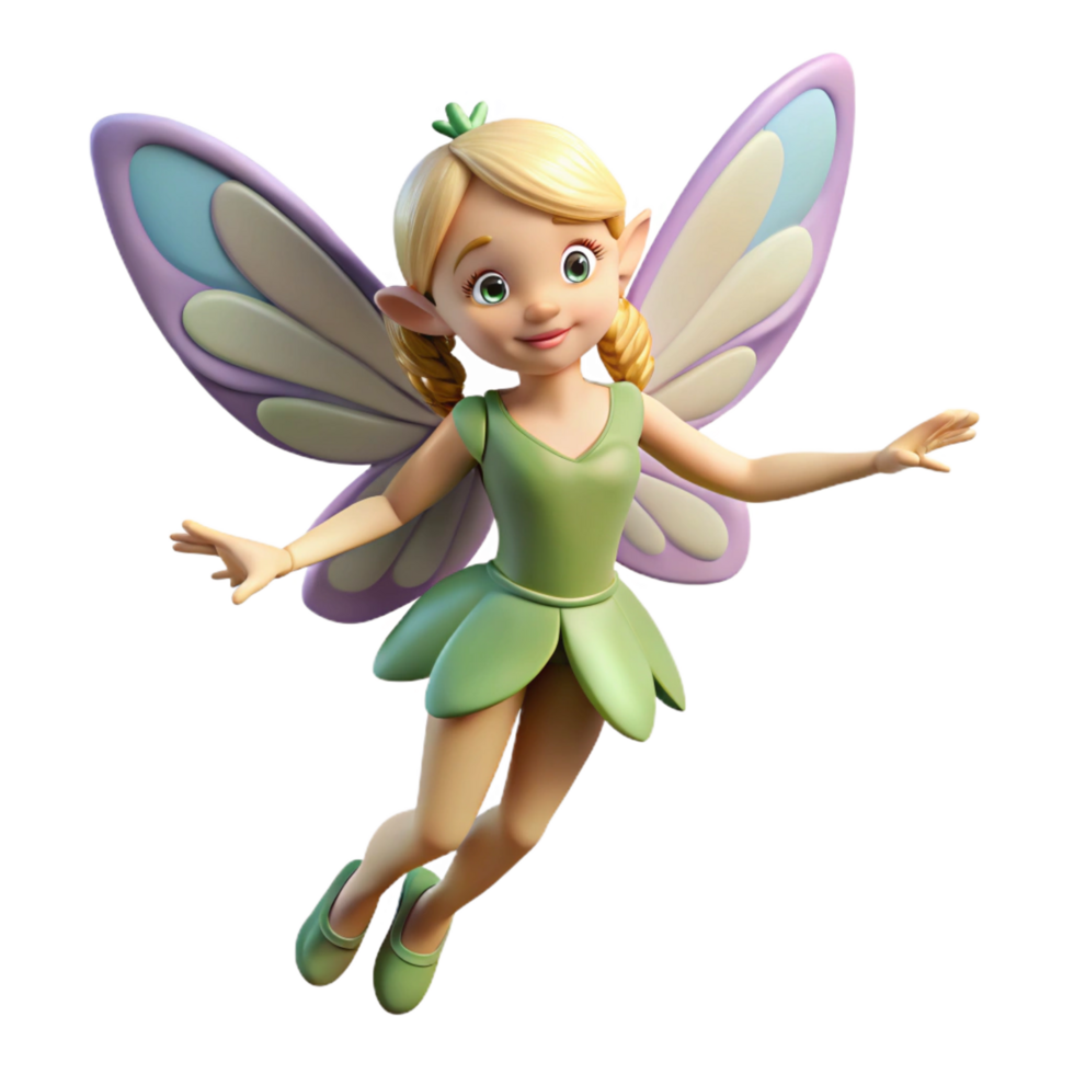 nostalgic stunning A whimsical fairy, fluttering its wings. NO BACKGROUND with Transparent Background. high quality png