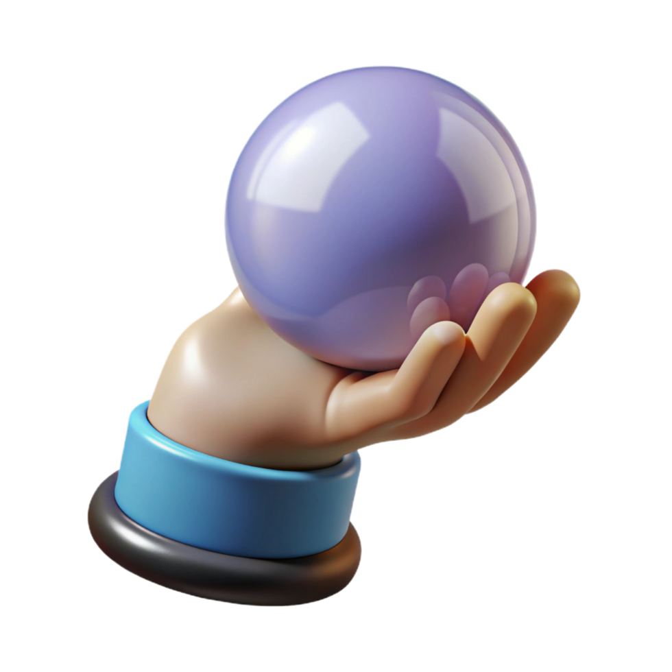 alluring exemplary A single, withered hand, clutching a crystal ball. NO BACKGROUND with Transparent Background. png