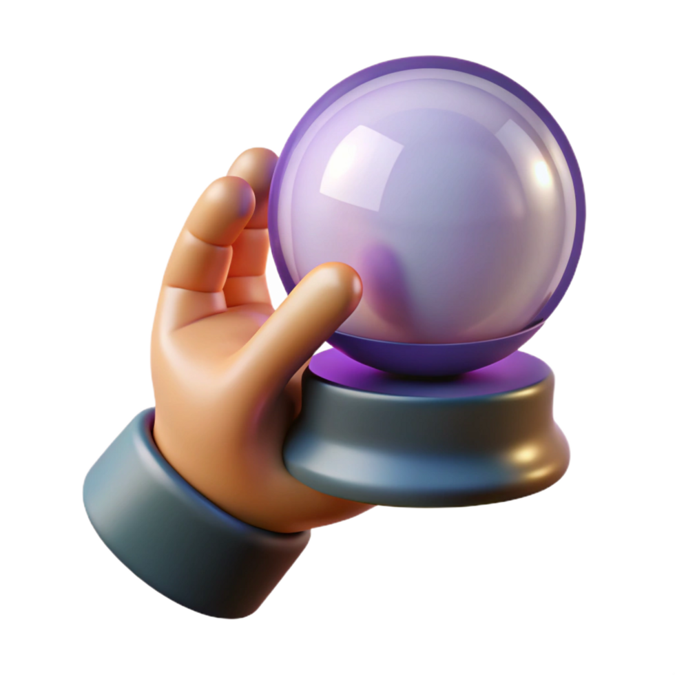 dramatic exceptional A single, withered hand, clutching a crystal ball. NO BACKGROUND with Transparent Background. png
