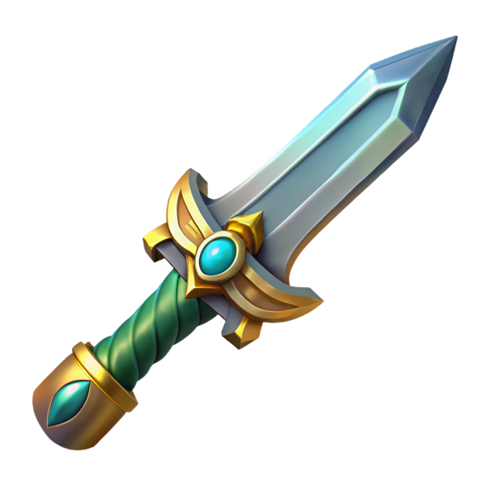 picturesque abstract A single, ancient sword with intricate carvings, NO BACKGROUND with Transparent Background. high resolution png