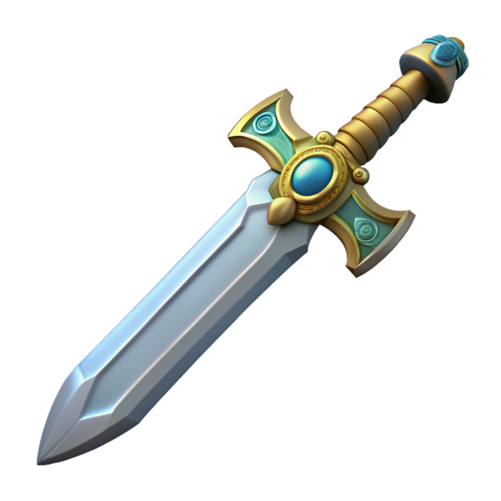 acclaimed tropical A single, ancient sword with intricate carvings, NO BACKGROUND with Transparent Background. precision png