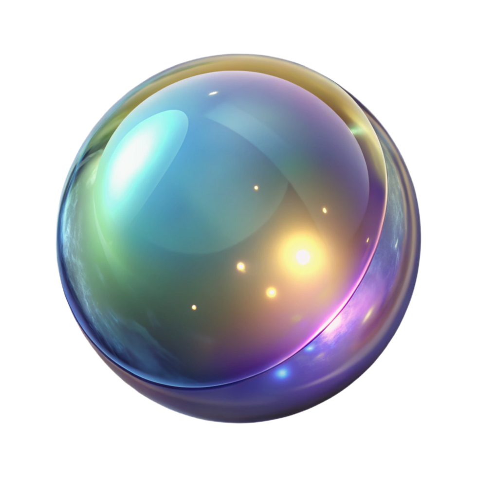 harmonious stunning A single, magical orb, NO BACKGROUND with Transparent Background. exclusive png