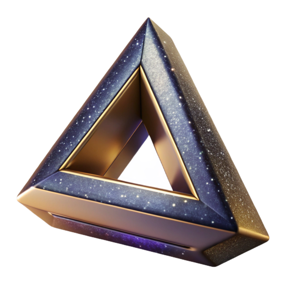 impressive classic Penrose Triangle Cutout Transparent Background high resolution png