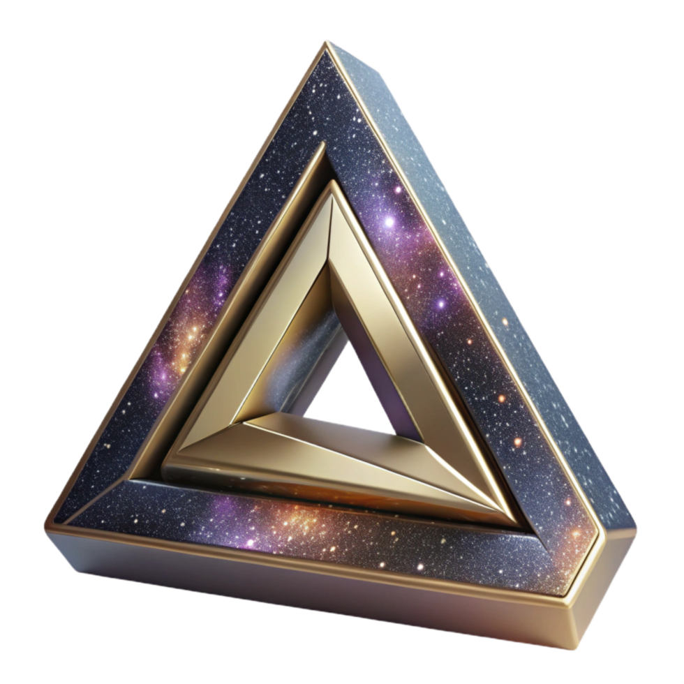 wonderful modern Penrose Triangle Cutout Transparent Background high quality png