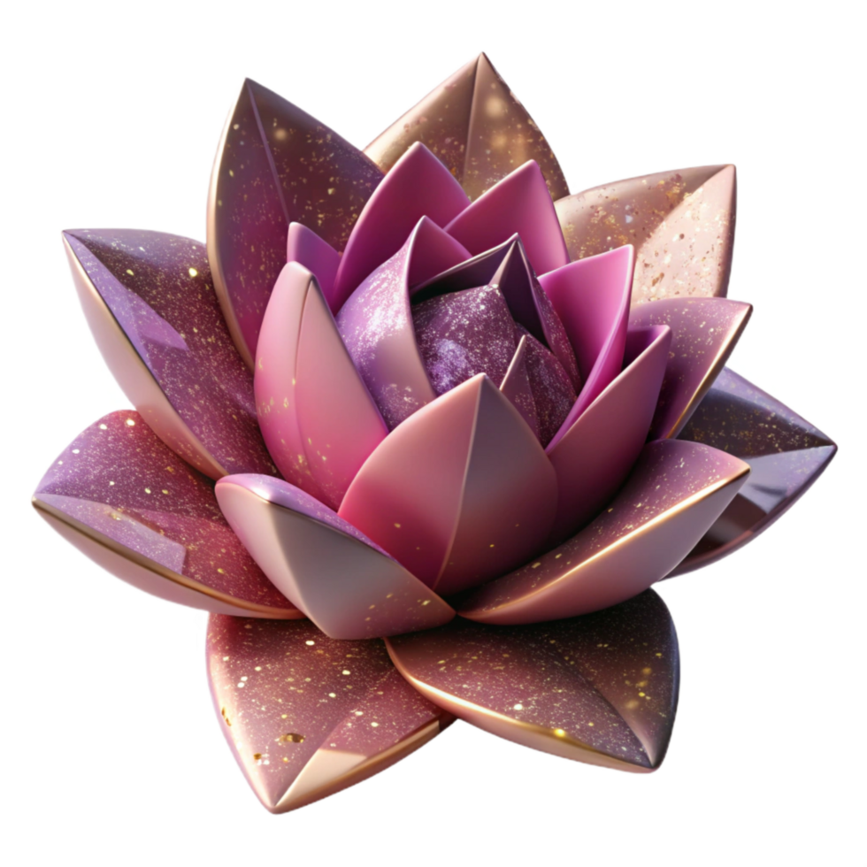 beautiful traditional Pink Origami Flower Isolated on Transparent Background high resolution png