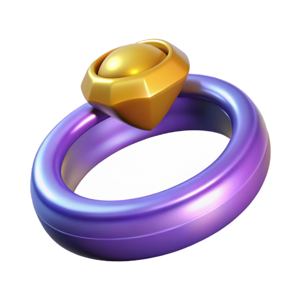 celebrated bohemian A single, enchanted ring, NO BACKGROUND with Transparent Background. professional png