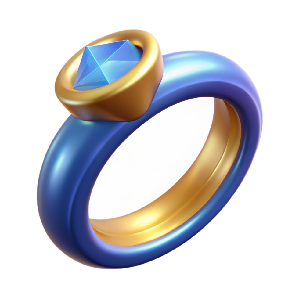 mesmerizing romantic minimalist A single, enchanted ring, NO BACKGROUND with Transparent Background. artisan png