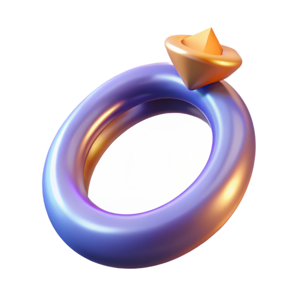 radiant notable A single, enchanted ring, NO BACKGROUND with Transparent Background. png