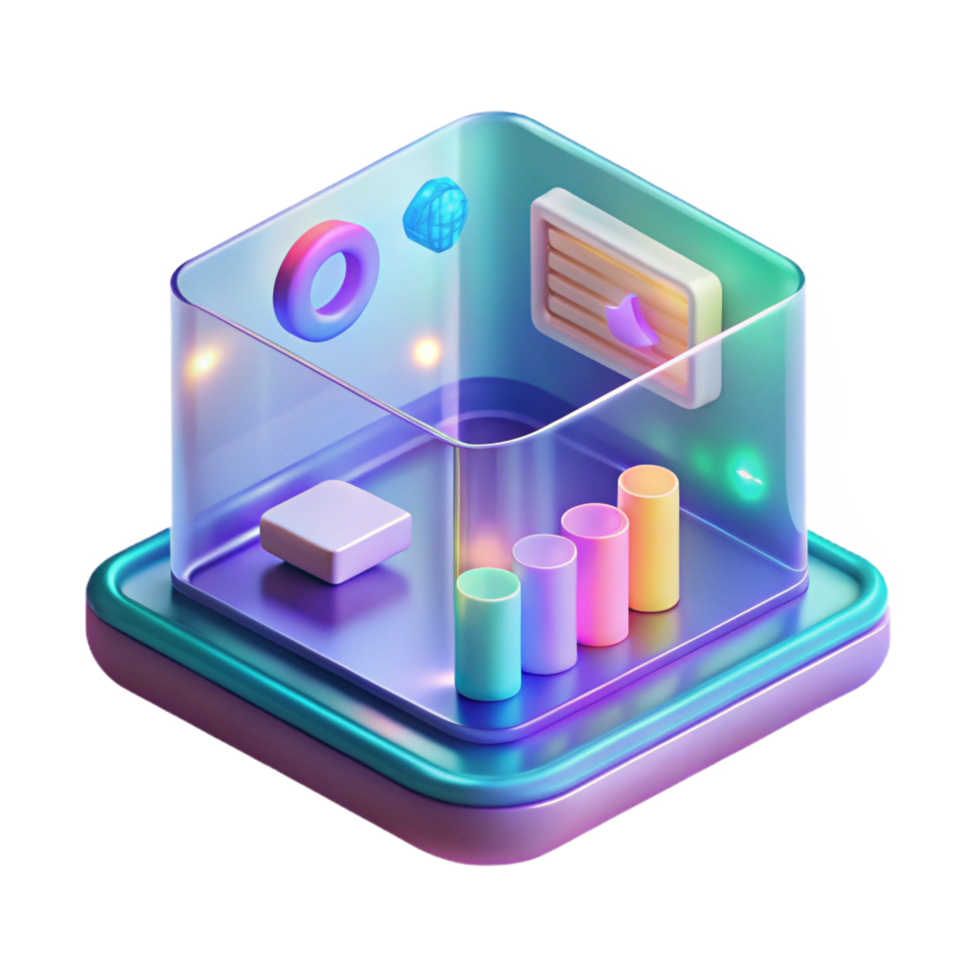 gorgeous unforgettable Holographic interface, floating display, data visualization. NO BACKGROUND with Transparent Background. png